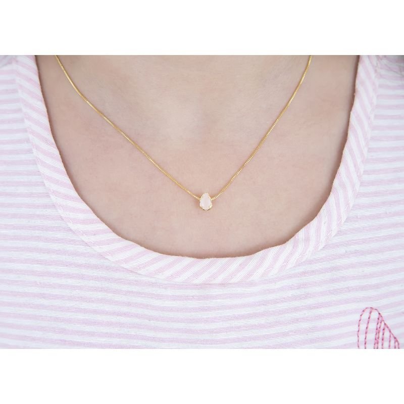 COLAR INFANTIL GOTA COM PEDRA CRAVADA BANHADO EM OURO