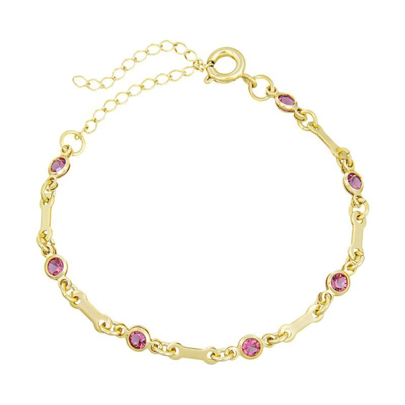 PULSEIRA INFANTIL BOLINHAS BANHADO Á OURO