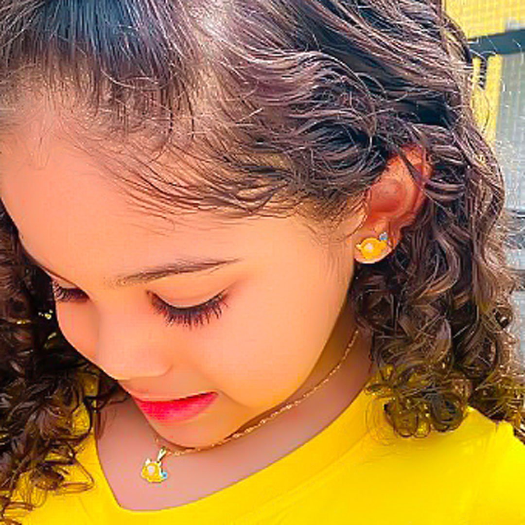 BRINCO INFANTIL ELEFANTINHO BANHADO A OURO