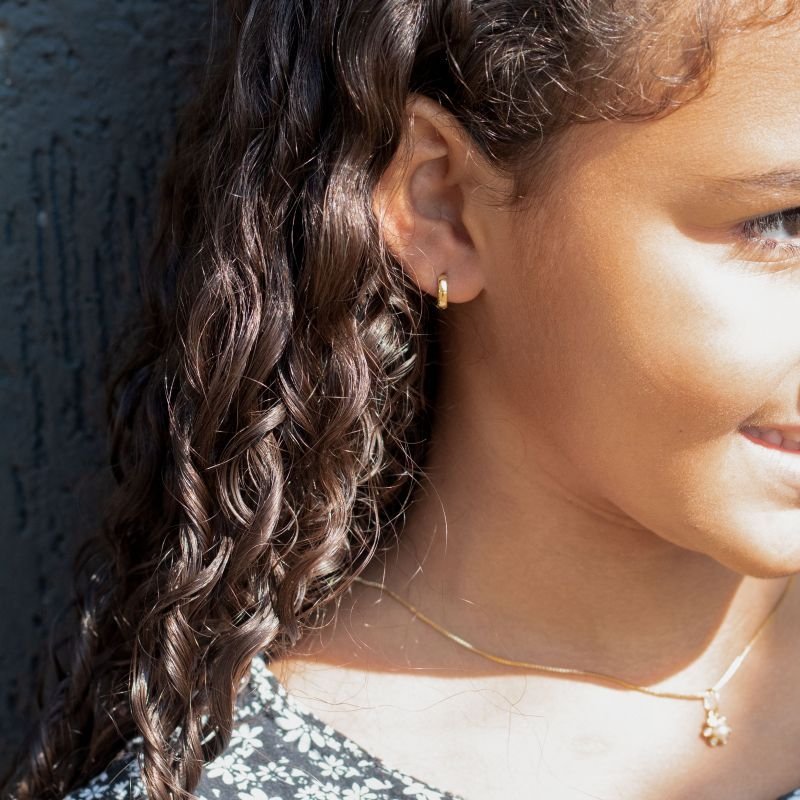 BRINCO INFANTIL ARGOLINHA LISA BANHADA EM OURO