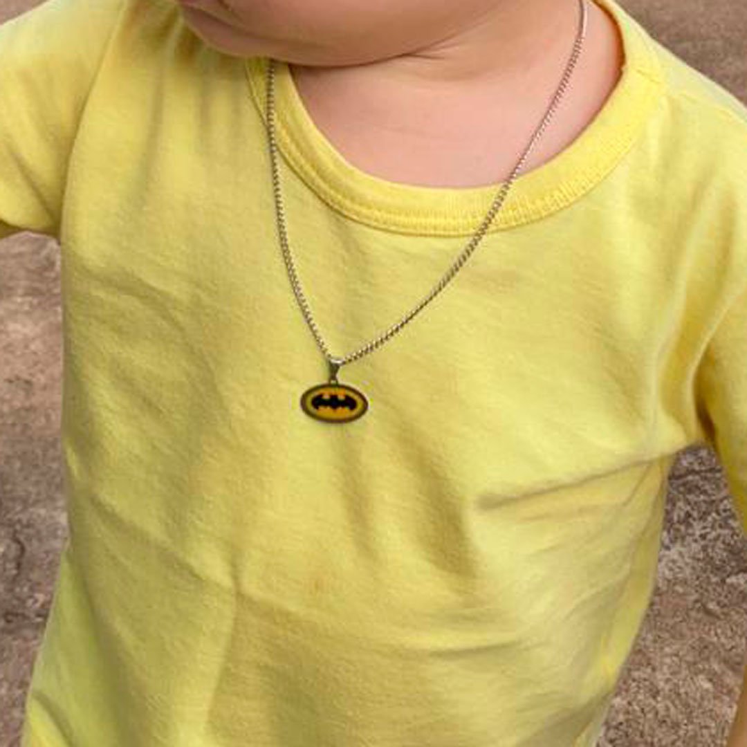 COLAR INFANTIL RESINADO PARA MENINOS - INOX