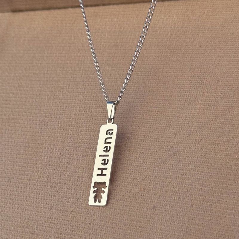 COLAR INFANTIL PARA MENINA PERSONALIZADO EM AÇO INOX