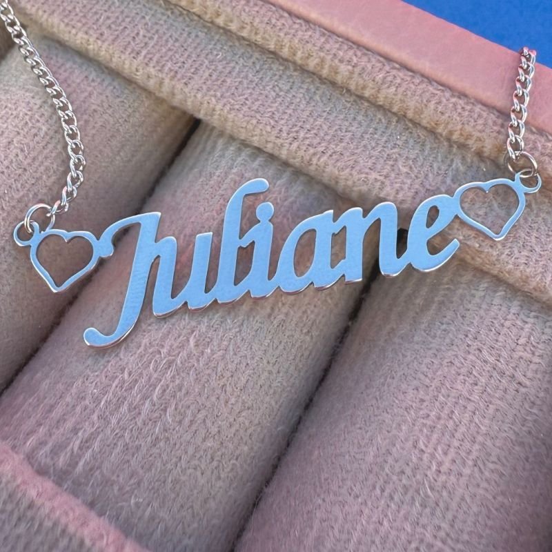 COLAR FEMININO PERSONALIZADO COM NOME EM AÇO INOX