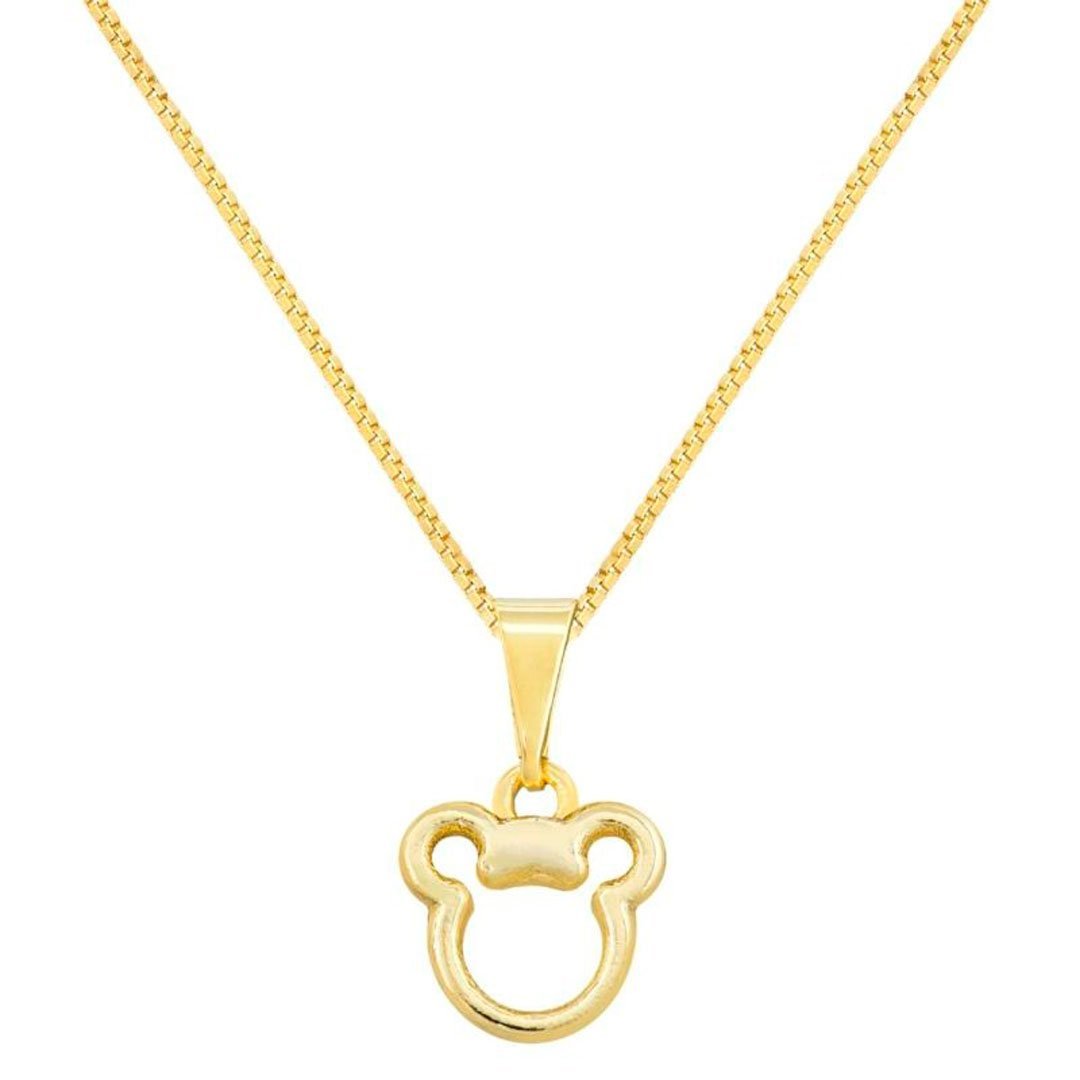 BRINCO E COLAR MICKEY - BANHADO À OURO