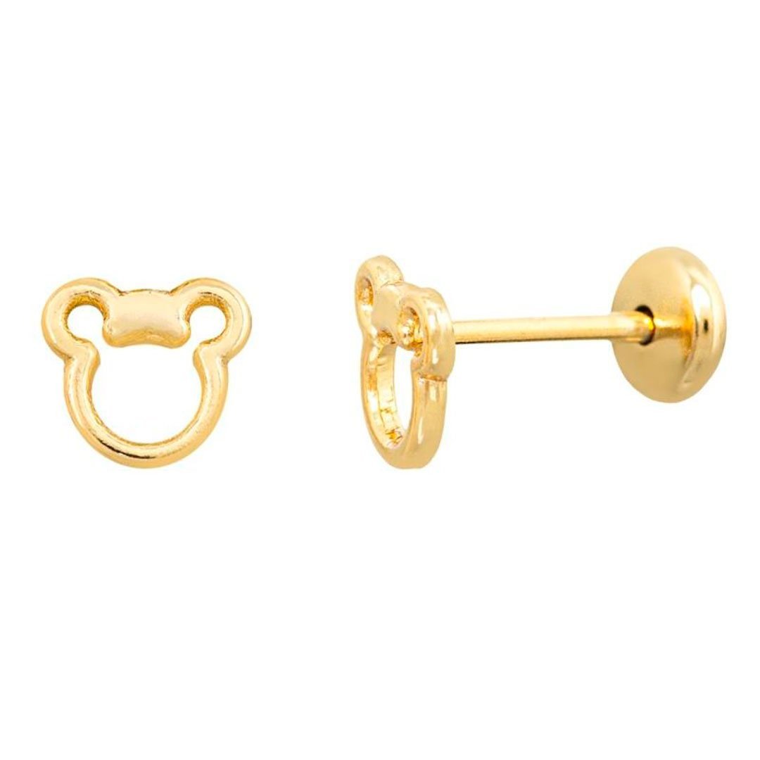 BRINCO E COLAR MICKEY - BANHADO À OURO