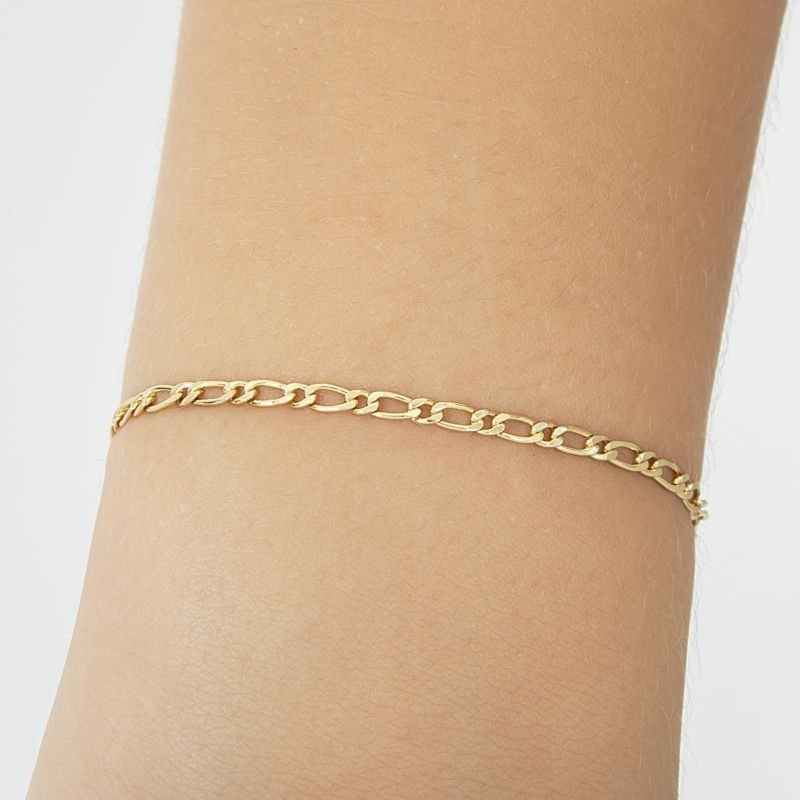PULSEIRA INFANTIL MASCULINA COM ELOS INTERCALADOS