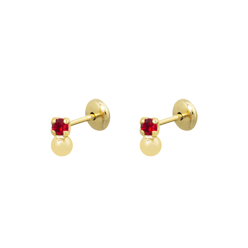 BRINCO BEBÊ PEDRINHA E BOLINHA BANHADO EM OURO