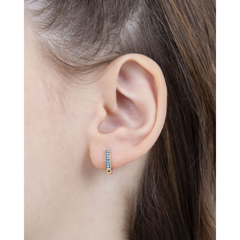 BRINCO INFANTIL ARGOLINHA CRAVEJADO EM ZIRCONIA BANHADO A OURO