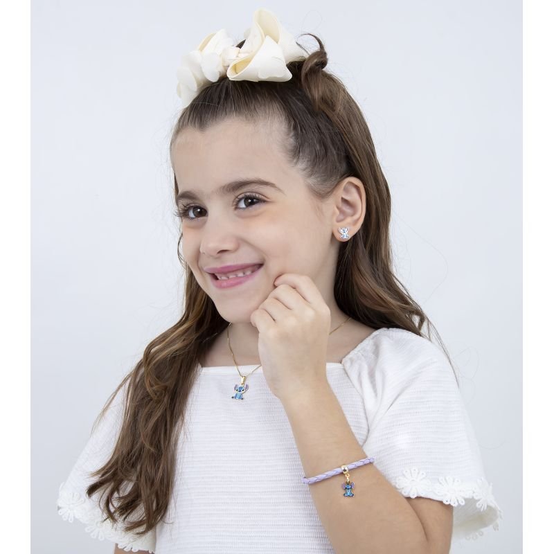 BRINCO INFANTIL URSINHO RESINADO BANHADO A OURO