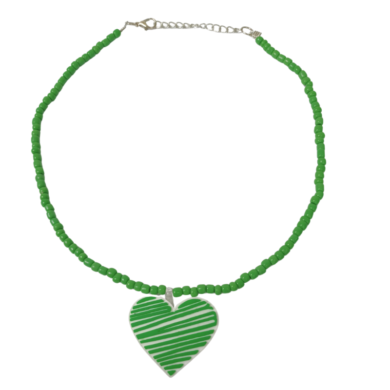 COLAR INFANTIL COPA BRASIL – COLAR COM PINGENTE DE CORAÇÃO