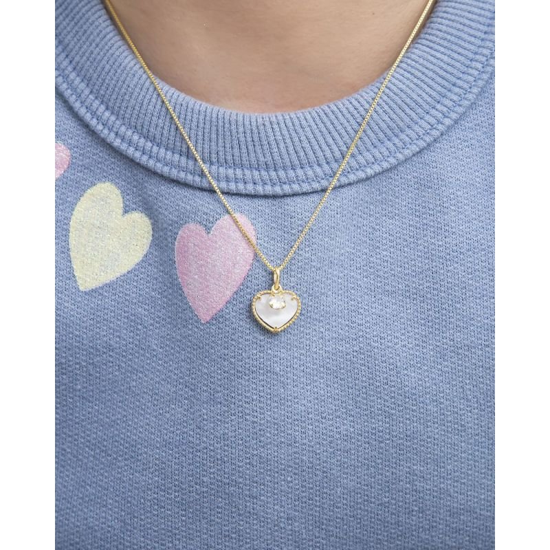 COLAR INFANTIL CORAÇÃO BANHADO EM OURO