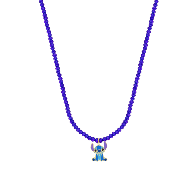 COLAR INFANTIL EM CRISTAIZINHOS COM PINGENTE DE URSINHO RESINADO