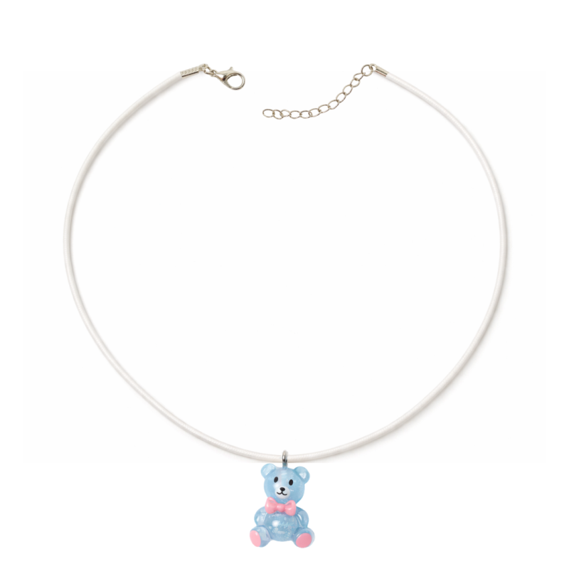 COLAR INFANTIL URSINHO CARINHOSO EM CORES – CORDÃO BRANCO