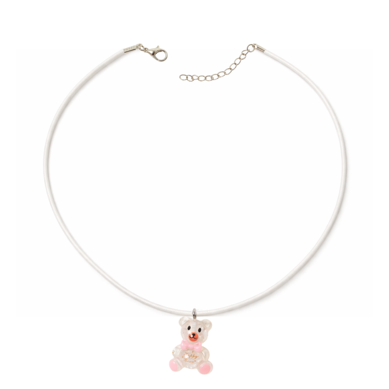 COLAR INFANTIL URSINHO CARINHOSO EM CORES – CORDÃO BRANCO