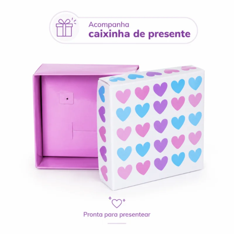 CONJUNTO INFANTIL BRINCO ARGOLINHA E ANEL REGULÁVEL CORAÇÃO BANHADO EM OURO