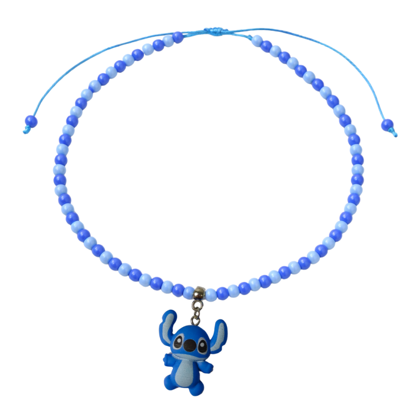 CONJUNTO INFANTIL COLAR E PULSEIRA COM REGULAGEM URSINHO AZUL