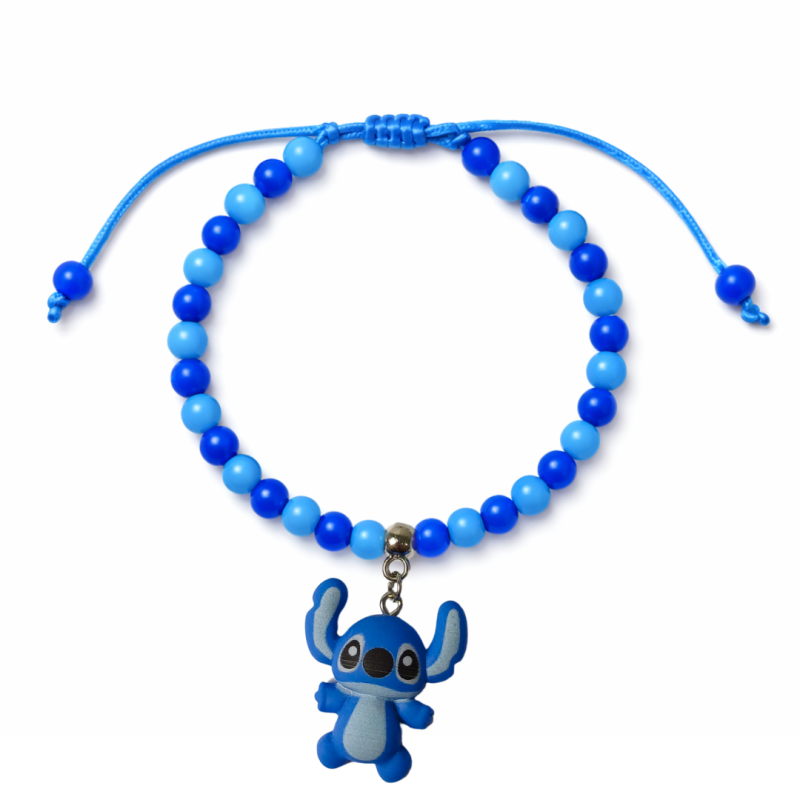 CONJUNTO INFANTIL COLAR E PULSEIRA COM REGULAGEM URSINHO AZUL