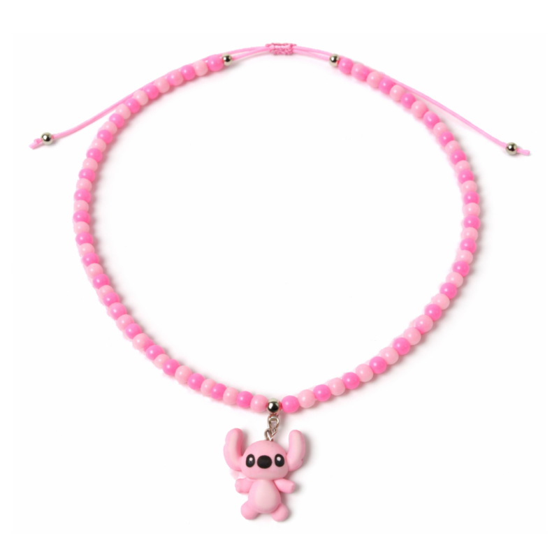 CONJUNTO INFANTIL COLAR E PULSEIRA COM REGULAGEM URSINHO ROSA