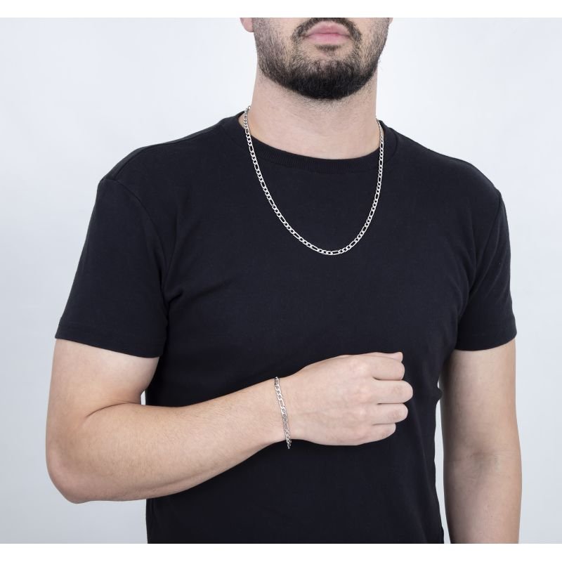 CORRENTE MASCULINA PARA OS PAPAIS EM AÇO INOX 3X1