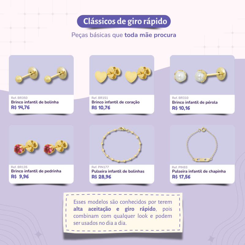 Kit Primeiras Vendas - semijoias infantis