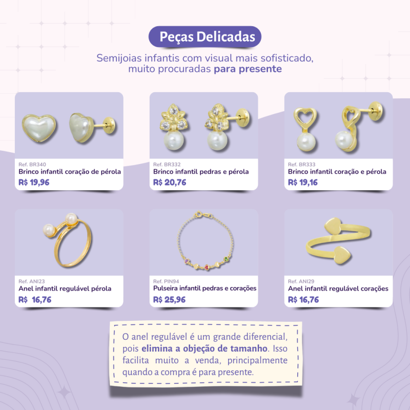 Kit Primeiras Vendas - semijoias infantis