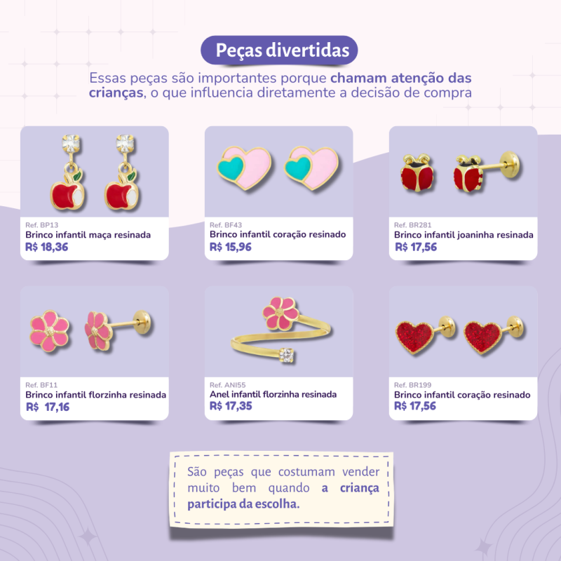 Kit Primeiras Vendas - semijoias infantis