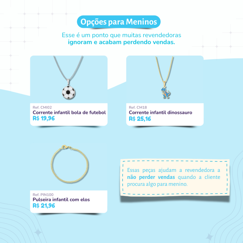 Kit Primeiras Vendas - semijoias infantis